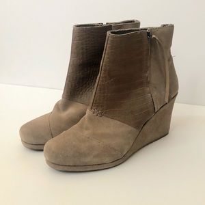 TOMS wedge booties